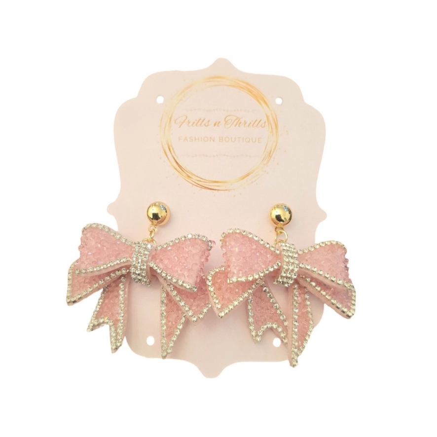 Blush Beaded Bow