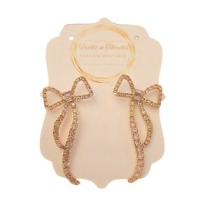 Blush Rhinestone Bow